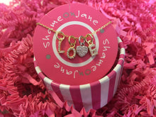 gold-plated initial charms