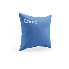 Blue Summer Camp Pillow Cover for Bunk or Girl's Room Decor and gift for friend or camper gift