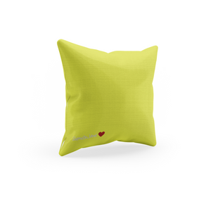 Yellow Summer Camp Throw Pillow Cover for Bunk Gift, Visiting Day, Girl's Room Decor or Camper&#39;s gift.