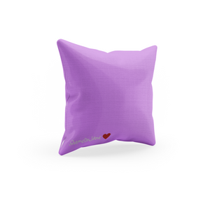 Throw Pillow Cover With Purple Pop Art Smiley Face Flower Design For Playroom Decor or Girls Room Decor