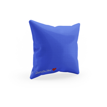Throw Pillow Cover With Blue Pop Art Rainbow Design For Playroom Decor or Girls Room Decor
