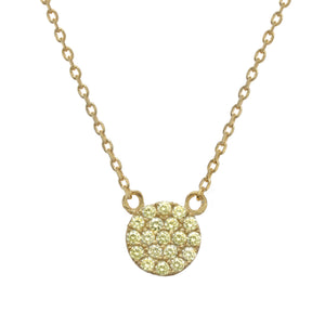 Gold yellow pave necklace 