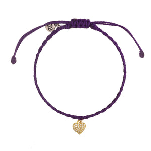 Purple Chelsea Heart Bracelet