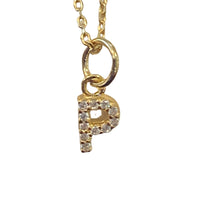 Bling Initial Charm "P"