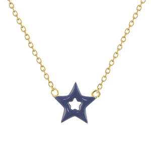 June Enamel Star Necklace