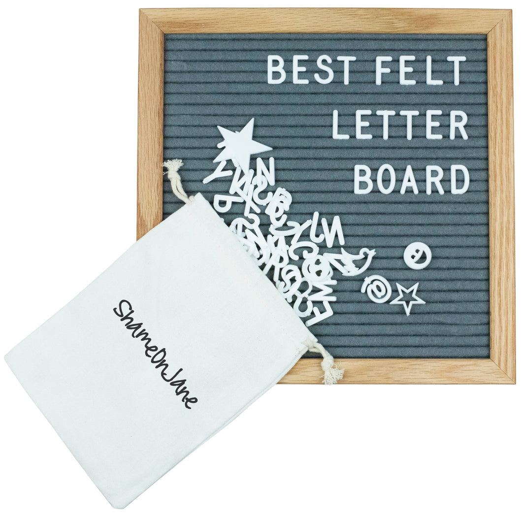 ShameOnJane Changeable 10 x10 Felt Letter Board