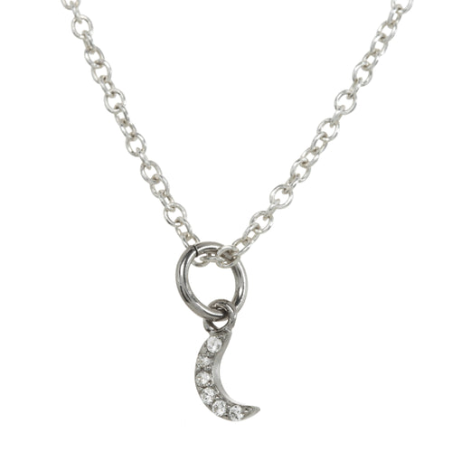 sterling silver moon charm 