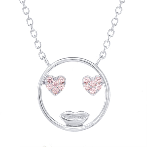 Sterling Silver Emoji Necklace 