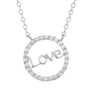 Sterling silver love necklace 