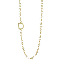 sideways initial necklace