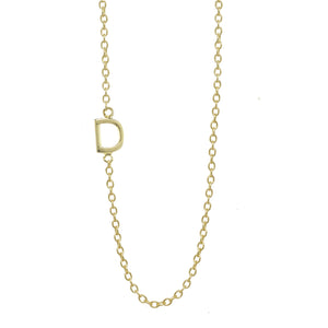 sideways initial necklace