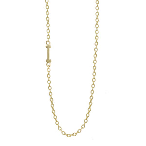 gold initial necklace 