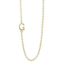 sideways initial necklace 