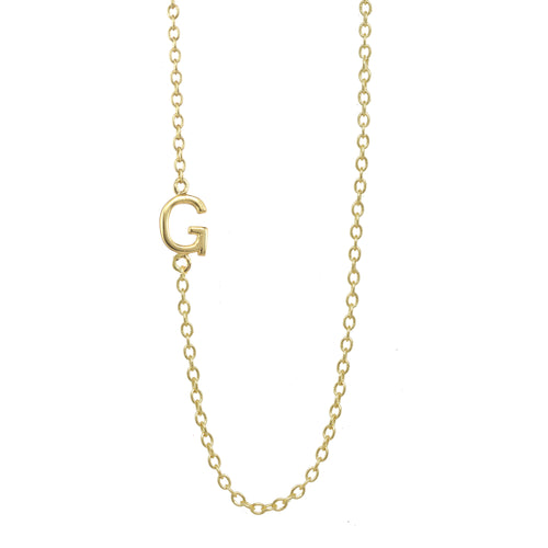 sideways initial necklace 