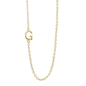 sideways initial necklace 