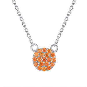 orange pave necklace 