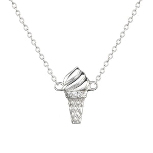 Sterling silver ice cream necklace 