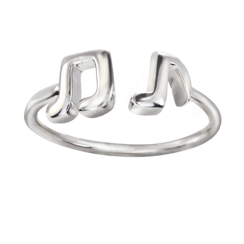 Sterling silver music note ring 