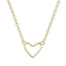 Gold Open Heart Necklace 