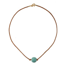 String and turquoise necklace 